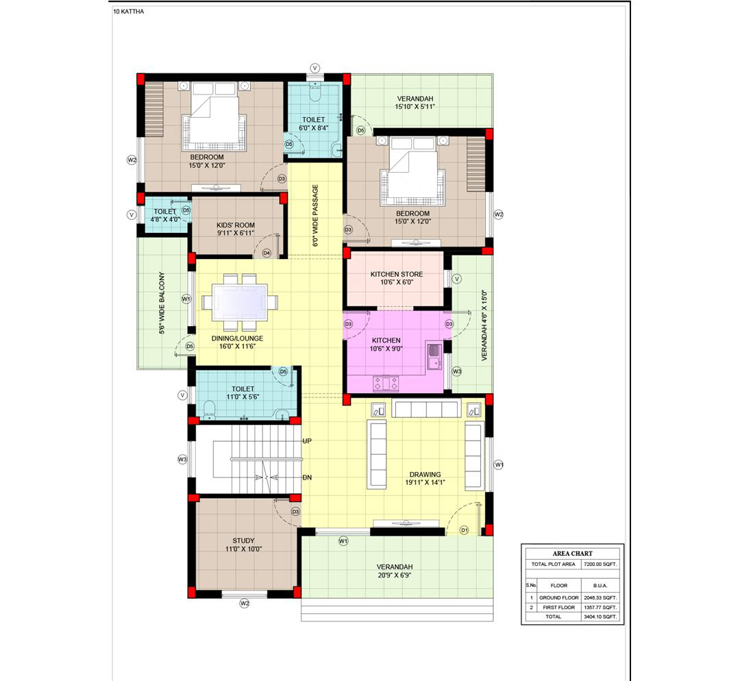 10 KATTHA GROUND FLOOR PLAN